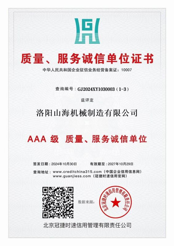 質(zhì)量、服務(wù)誠信單位證書